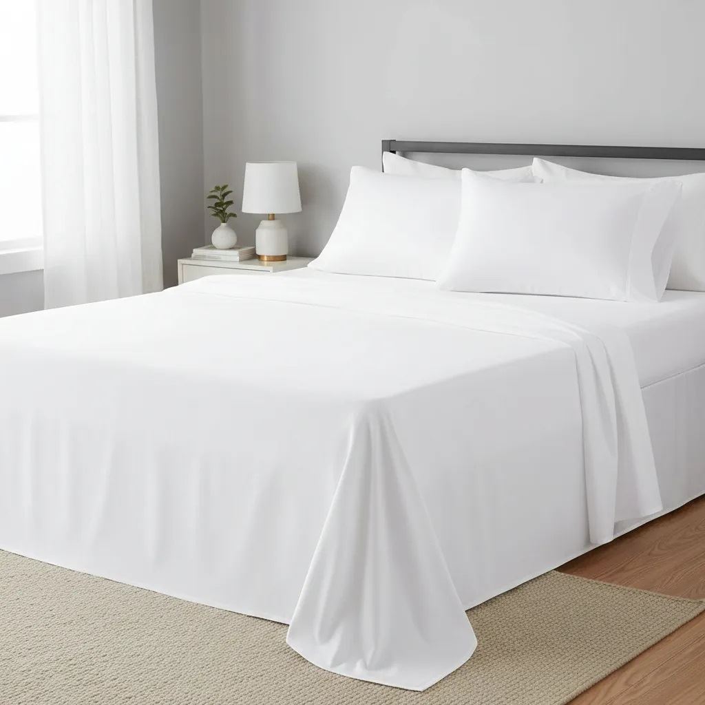 JUEGO DE SABANAS BRAMANTE ALGODÓN 144 HILOS - BLANCO